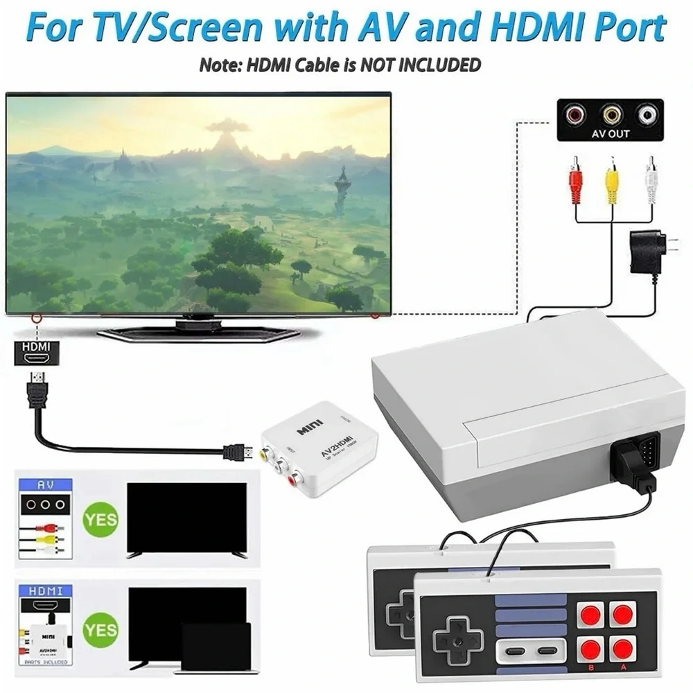 Classic Retro Gaming Console with Controllers with 620 games